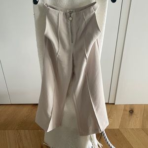 Wide leg cropped pants